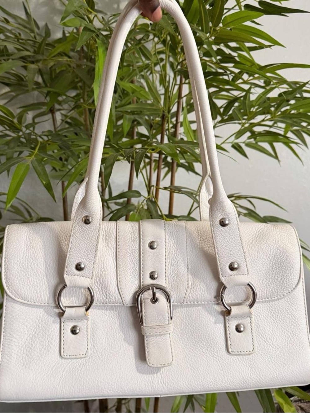 Y2K 2000s Trendy Baddie Preppy Real Leather Shoulder Hand Bag Purse #Coquette